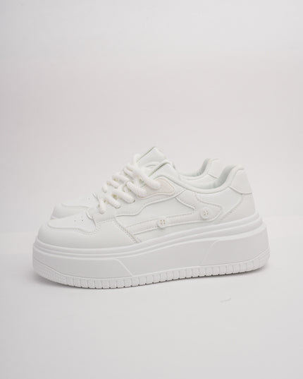 Tenis blancos x suela gruesa