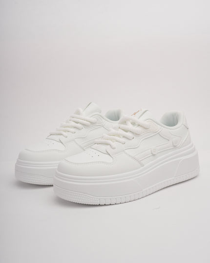 Tenis blancos x suela gruesa