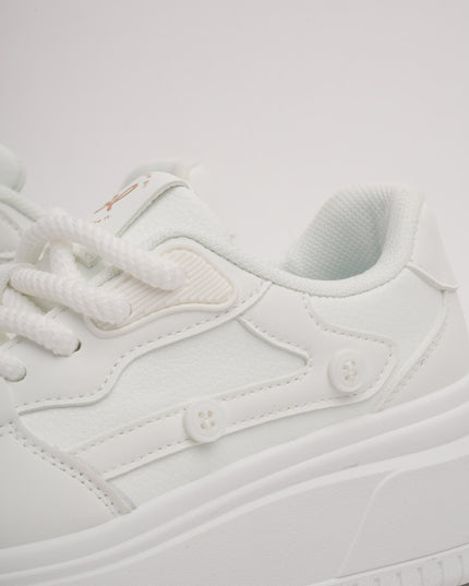 Tenis blancos x suela gruesa
