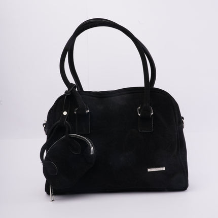 Bolso negro mediano con monedero pequeño
