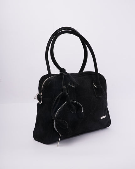 Bolso negro mediano con monedero pequeño