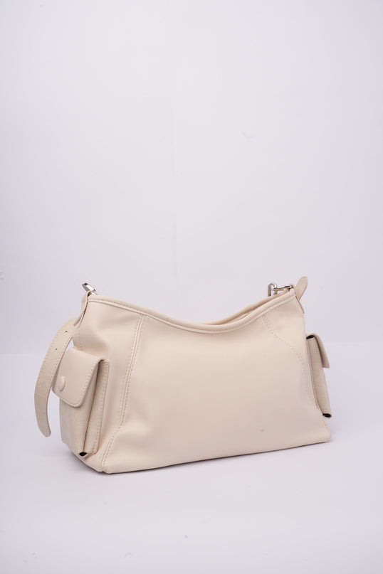 Bolso mediano ajustable beige