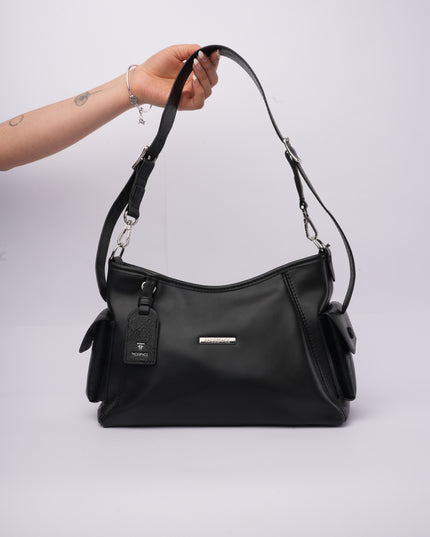 Bolso mediano ajustable negro