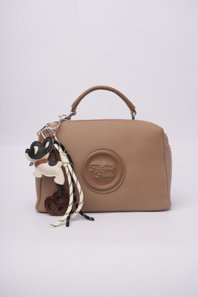 Bolso kaki mediano con charms