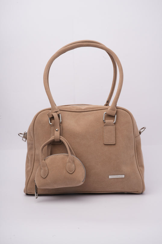 Bolso kaki mediano con monedero pequeño