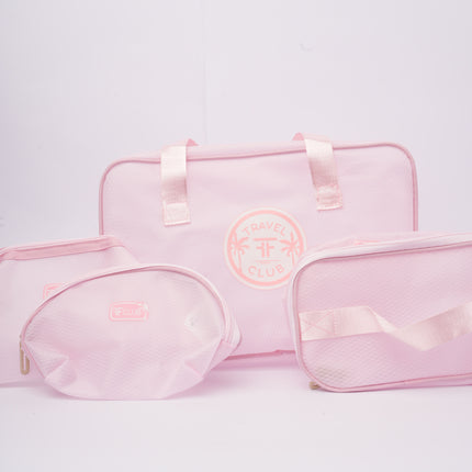 Set organizador de viaje rosa
