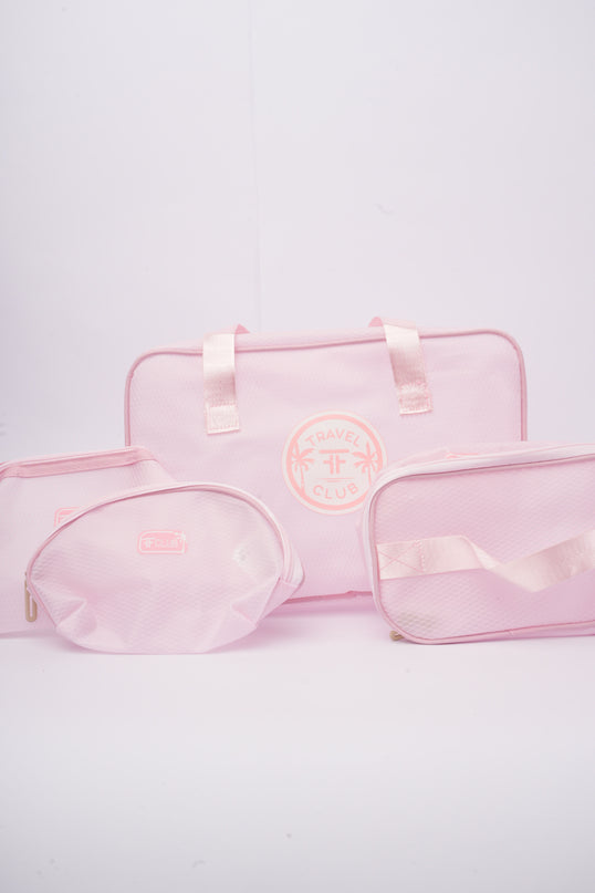 Set organizador de viaje rosa