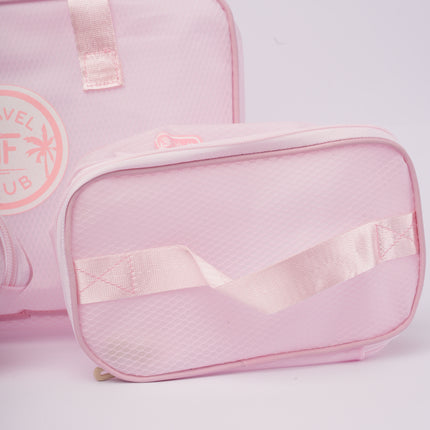 Set organizador de viaje rosa