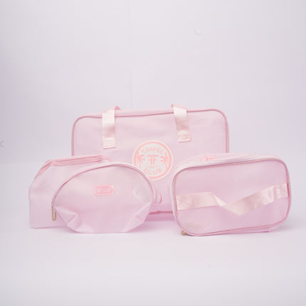 Set organizador de viaje rosa