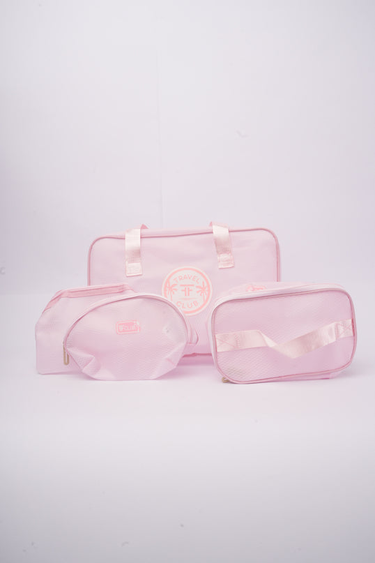 Set organizador de viaje rosa