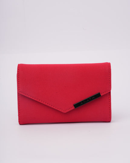 Billetera roja cierre punta