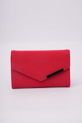Billetera roja cierre punta