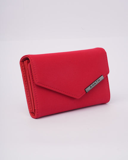 Billetera roja cierre punta
