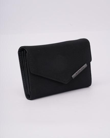 Billetera negra cierre punta