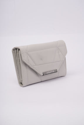 Billetera gris con cierre