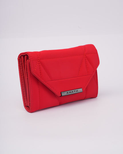 Billetera roja con cierre