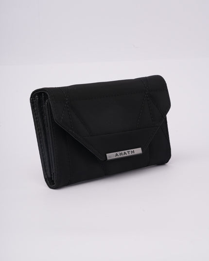 Billetera negra con cierre