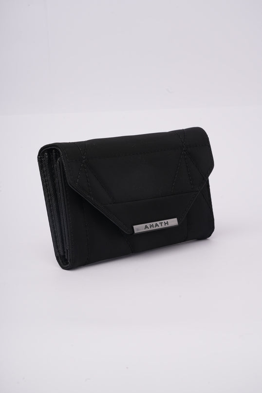 Billetera negra con cierre