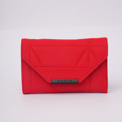 Billetera roja con cierre