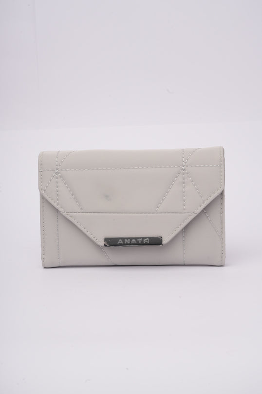 Billetera gris con cierre