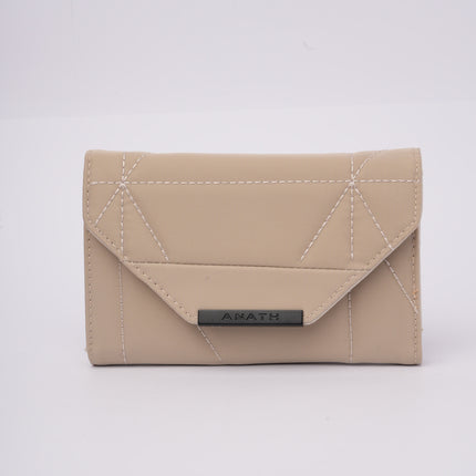 Billetera beige con cierre