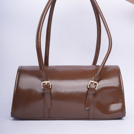 Bolso brillante café trendy
