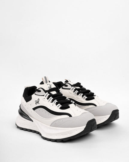 Tenis negros x blanco plataforma