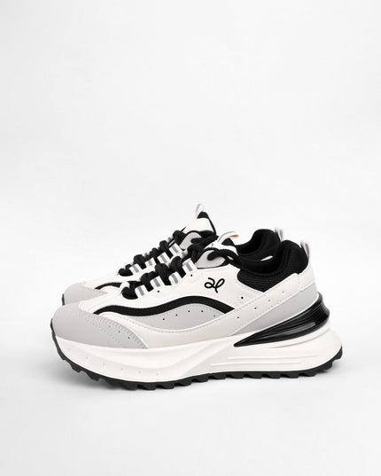 Tenis negros x blanco plataforma