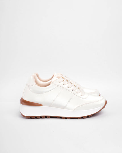 Tenis crema brillantes