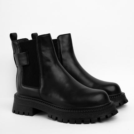 Botines negros x elástico