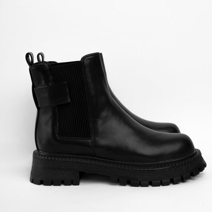 Botines negros x elástico
