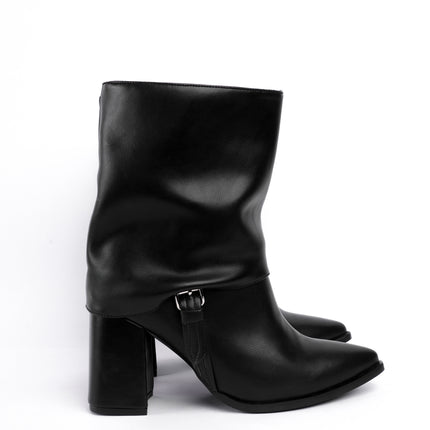 Botines negros elegantes x hebilla