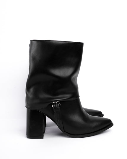 Botines negros elegantes x hebilla