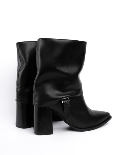 Botines negros elegantes x hebilla