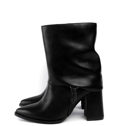 Botines negros elegantes x hebilla