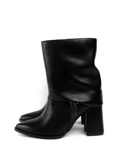 Botines negros elegantes x hebilla