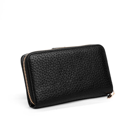 Billetera negra con broche