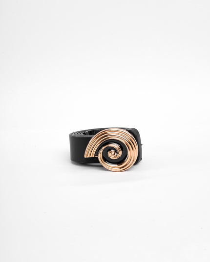 Cinturón negro diseño espiral