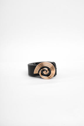Cinturón negro diseño espiral
