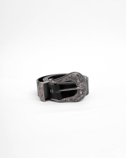 Cinturón negro hebilla clásica