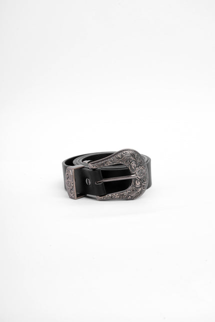 Cinturón negro hebilla clásica