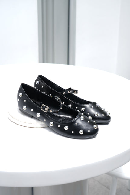 Bailarinas punta redonda negras x taches