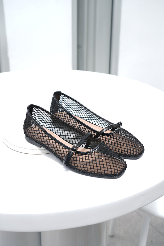 Bailarinas negras transparente brillos