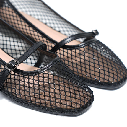 Bailarinas negras transparente brillos