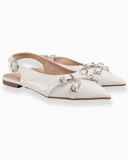 bailarina blanca y hebilla