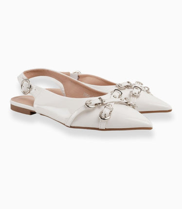 bailarina blanca y hebilla