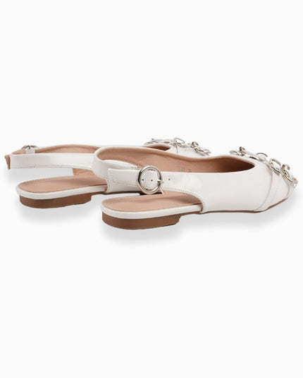bailarina blanca y hebilla