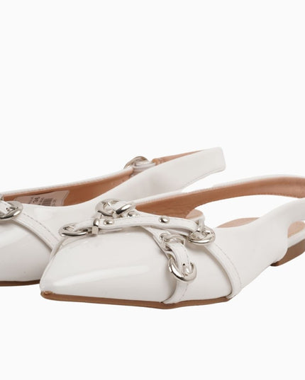 bailarina blanca y hebilla