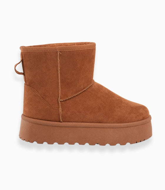 BOTA CAFE CORTA CON PLATAFORMA