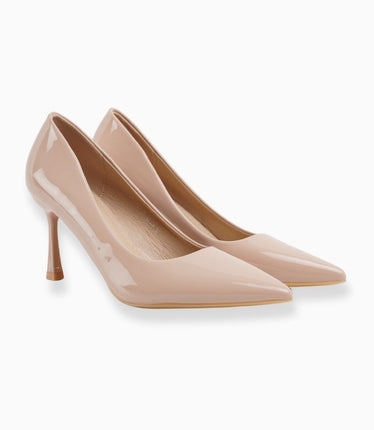 tacón beige de punta
